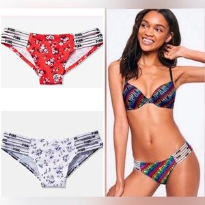 2 PINK Victoria’s Secret Cotton Strappy Cheekster panties bundle PINK Panties